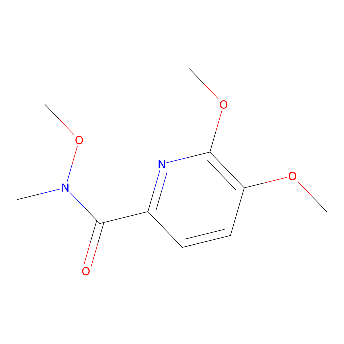 2-Pyridinecarboxamide, N,5,6-trimethoxy-N-methyl- molecular structure, CAS 1256786-16-9