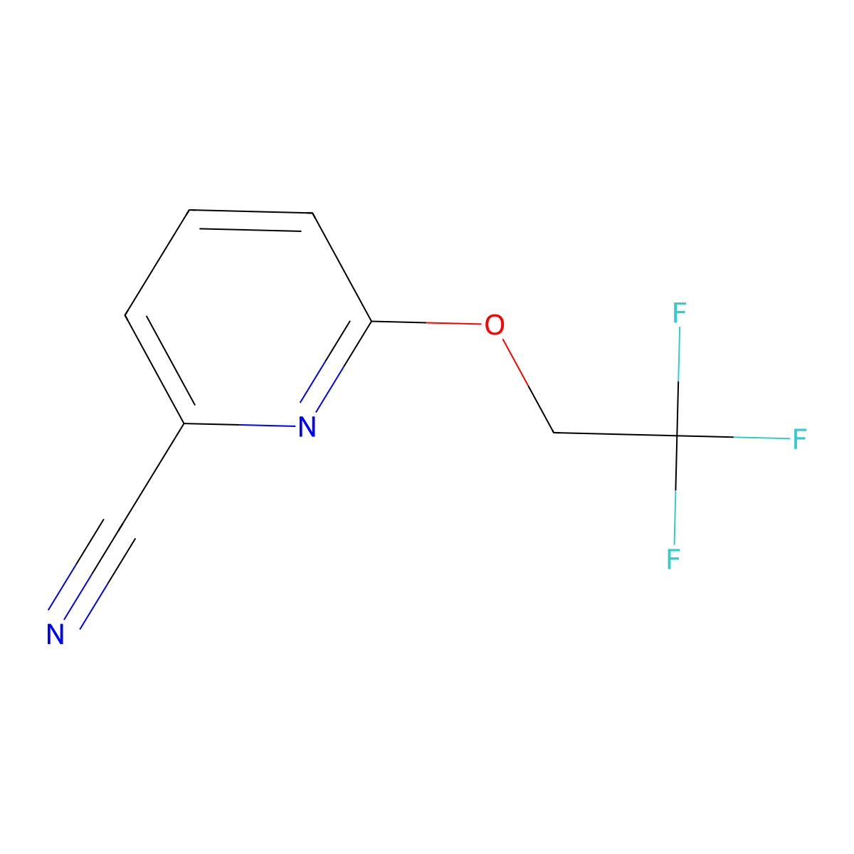 6-(2,2,2-Trifluoroethoxy)pyridine-2-carbonitrile molecular structure, CAS 1256786-21-6
