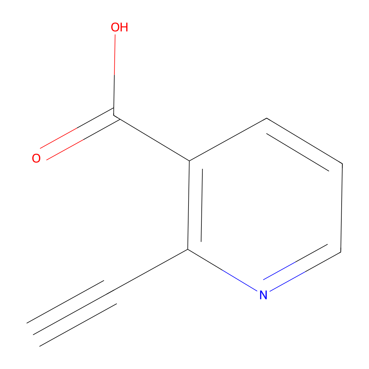 2-Ethynylnicotinic acid molecular structure, CAS 1256786-23-8