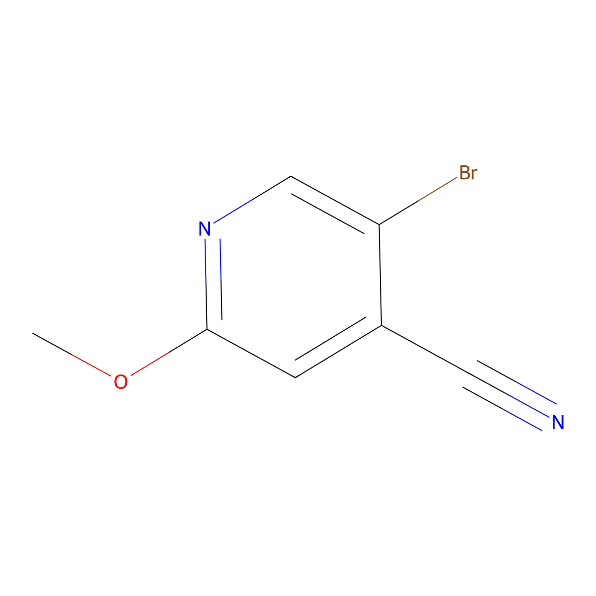 5-Bromo-2-methoxyisonicotinonitrile molecular structure, CAS 1256786-27-2