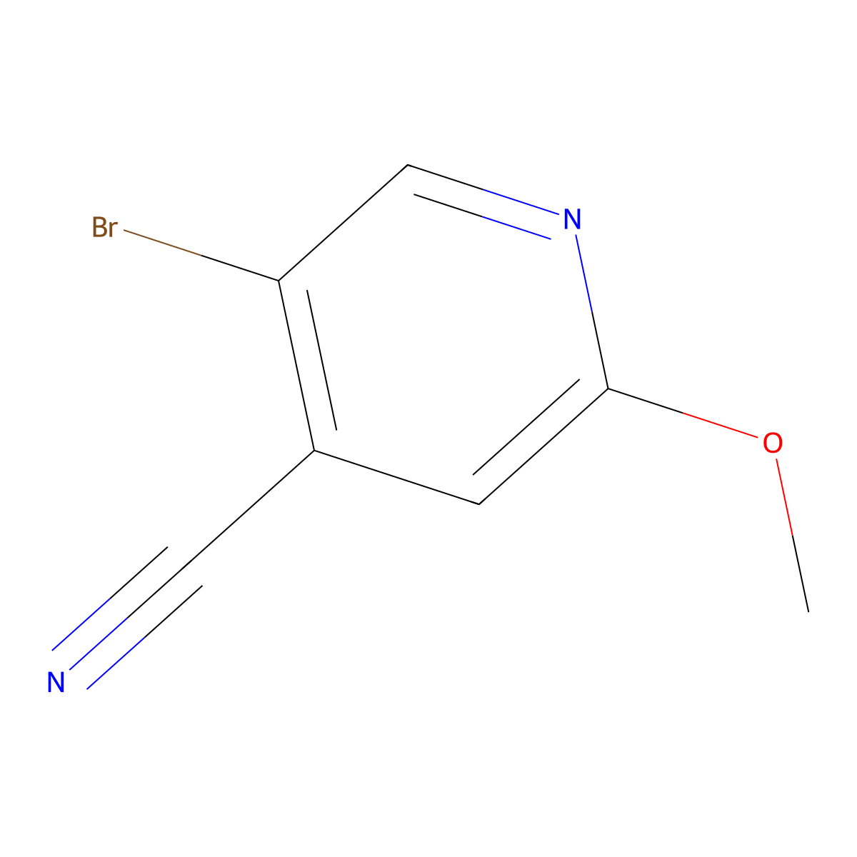 5-Bromo-2-methoxyisonicotinonitrile molecular structure, CAS 1256786-27-2