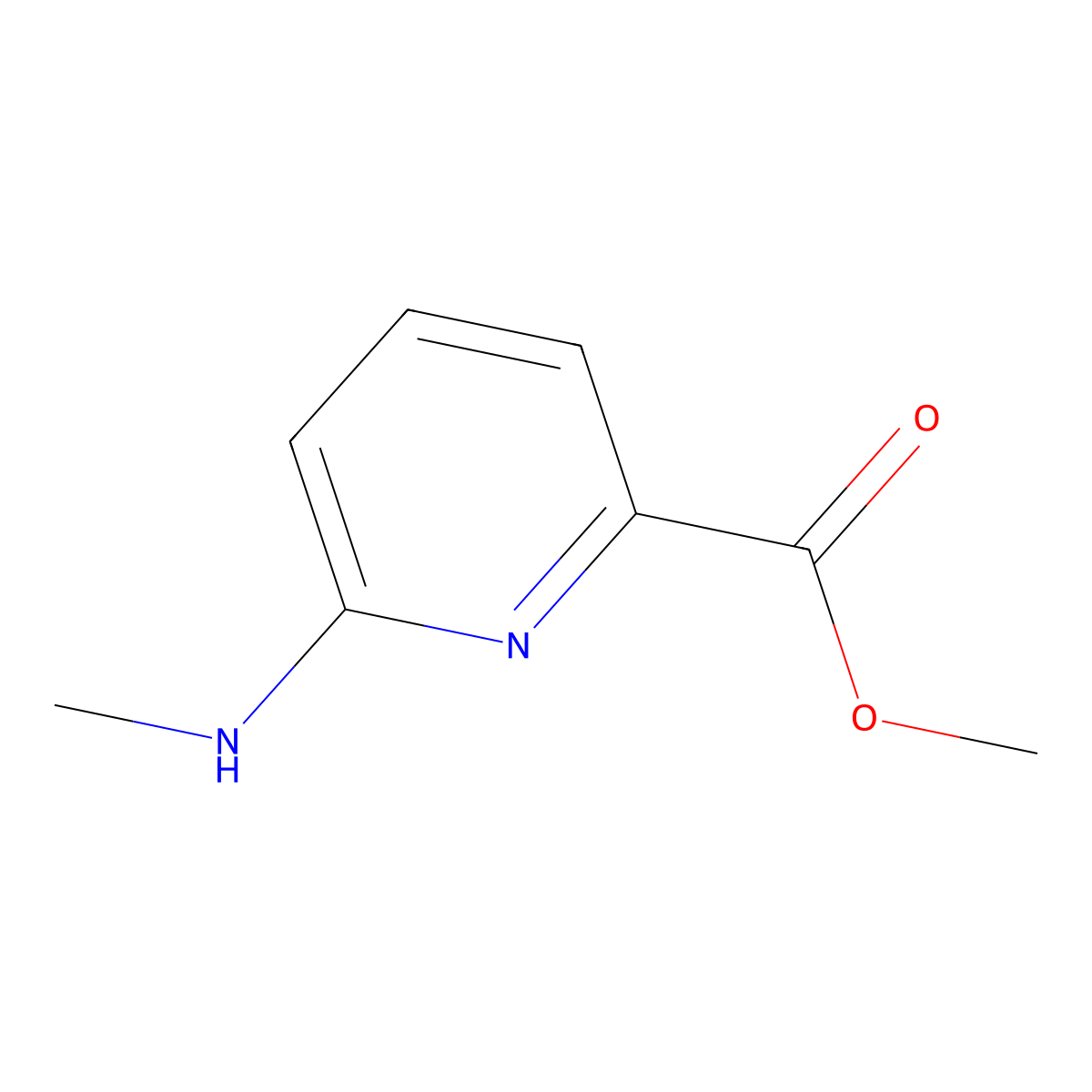 Methyl 6-(methylamino)picolinate molecular structure, CAS 1256786-28-3