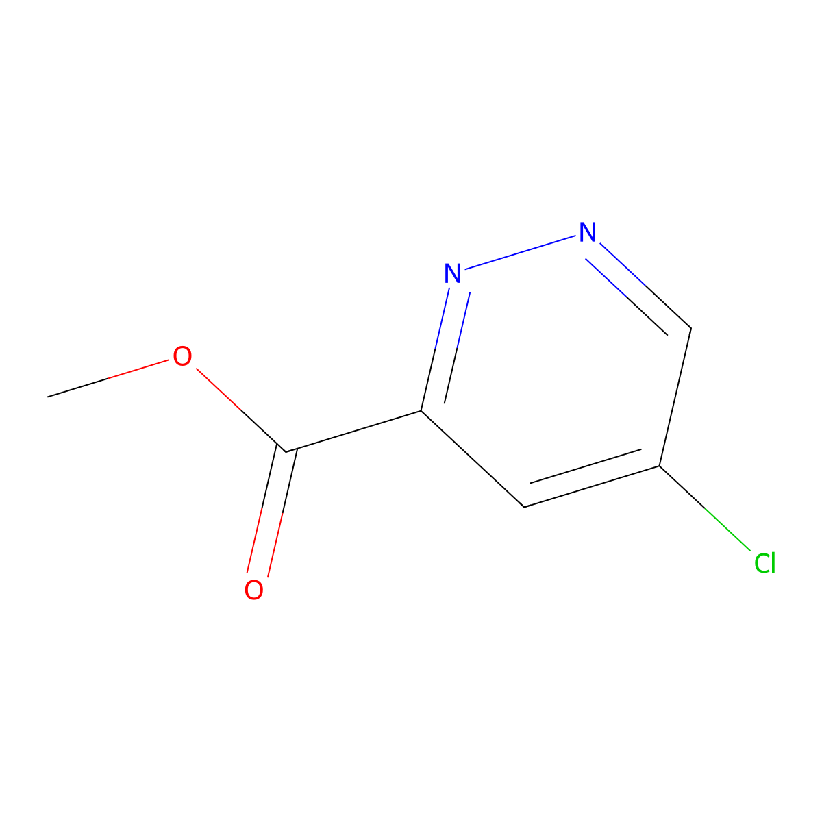 Methyl 5-chloropyridazine-3-carboxylate molecular structure, CAS 1256786-31-8
