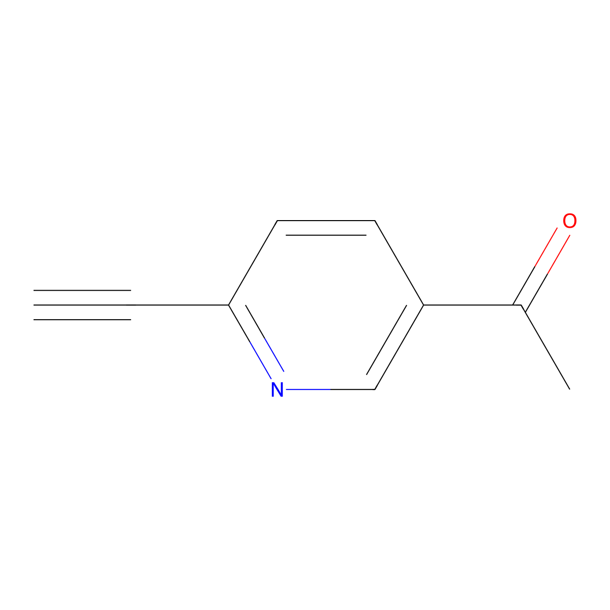 1-(6-Ethynylpyridin-3-yl)ethan-1-one molecular structure, CAS 1256786-43-2