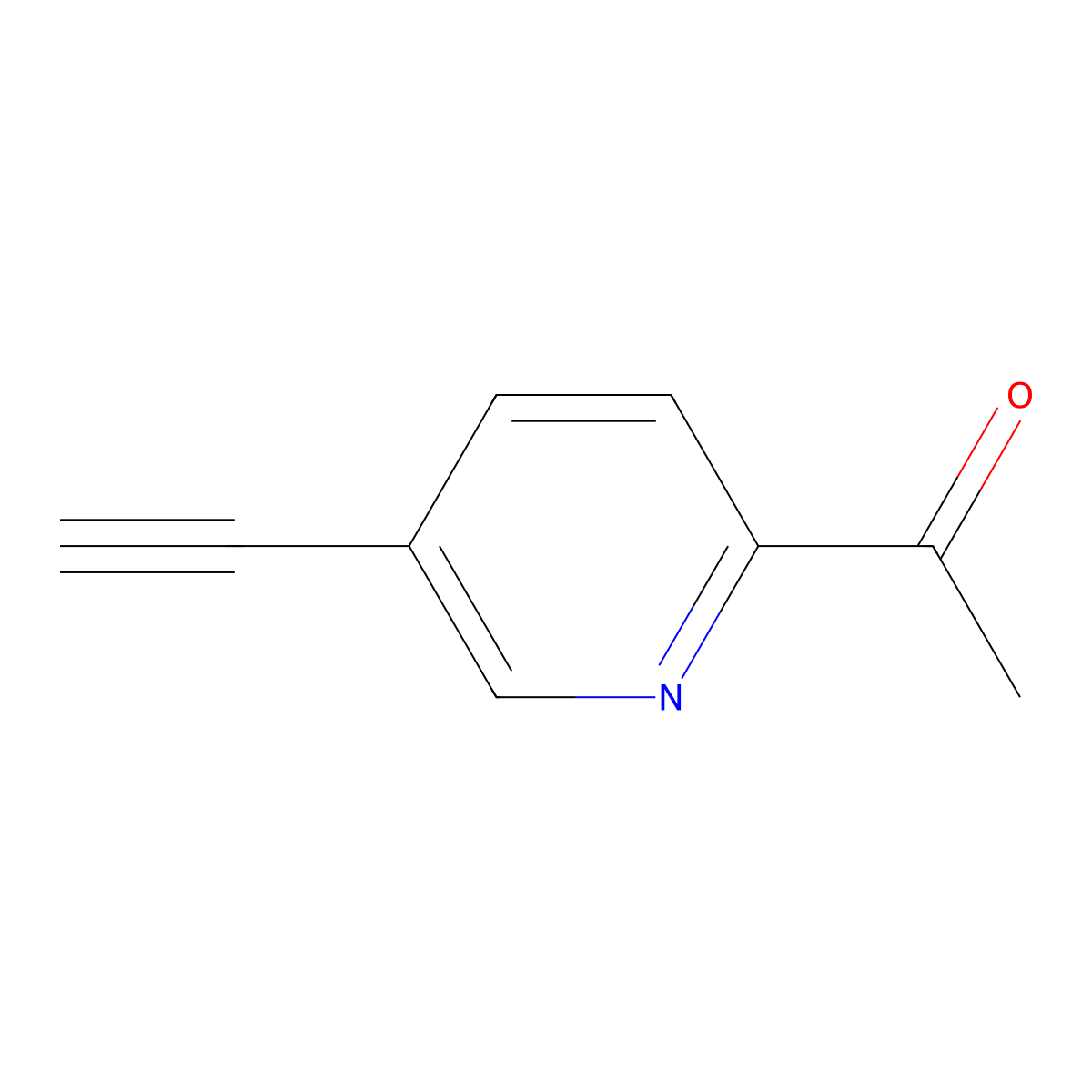 1-(5-Ethynylpyridin-2-yl)ethan-1-one molecular structure, CAS 1256786-45-4