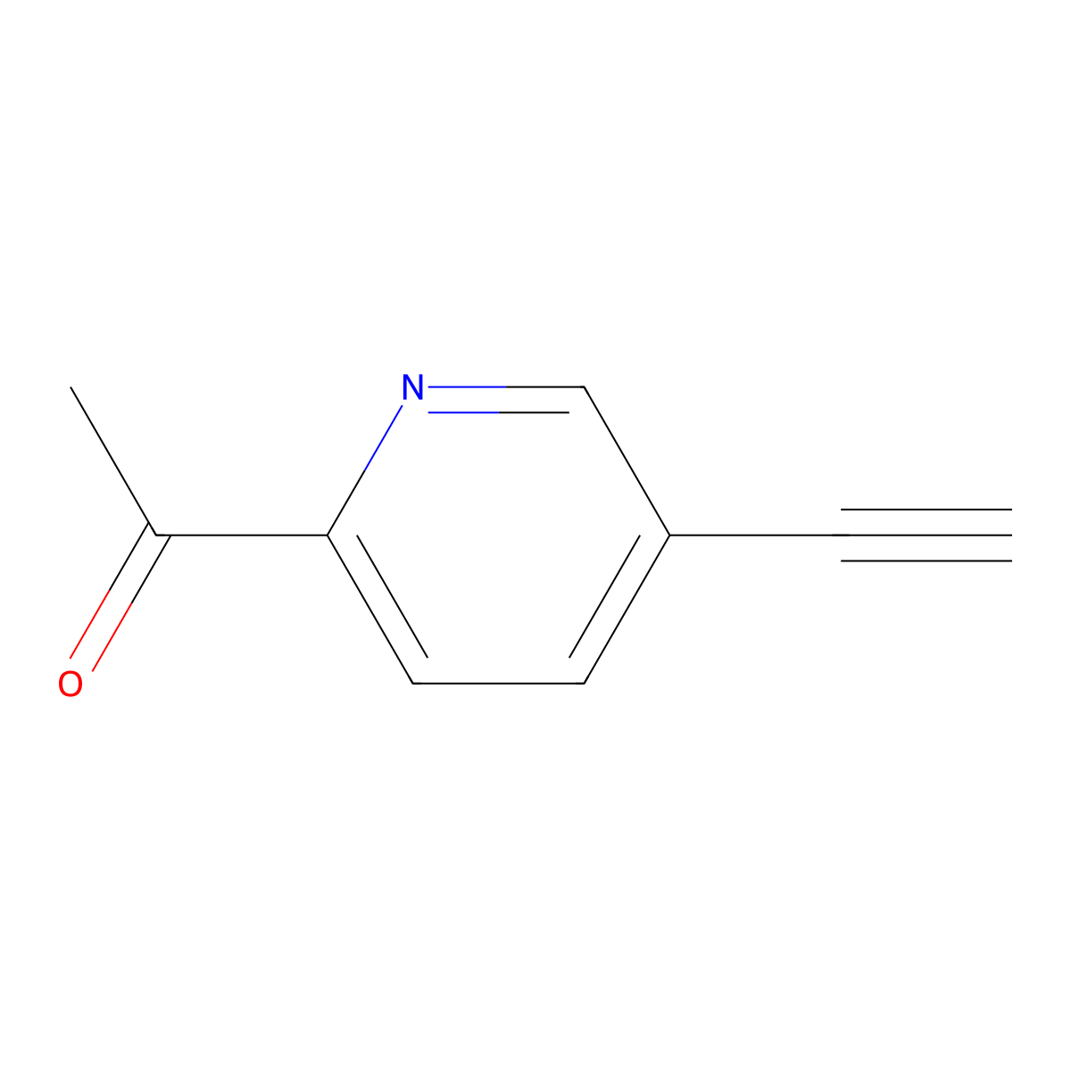 1-(5-Ethynylpyridin-2-yl)ethan-1-one molecular structure, CAS 1256786-45-4