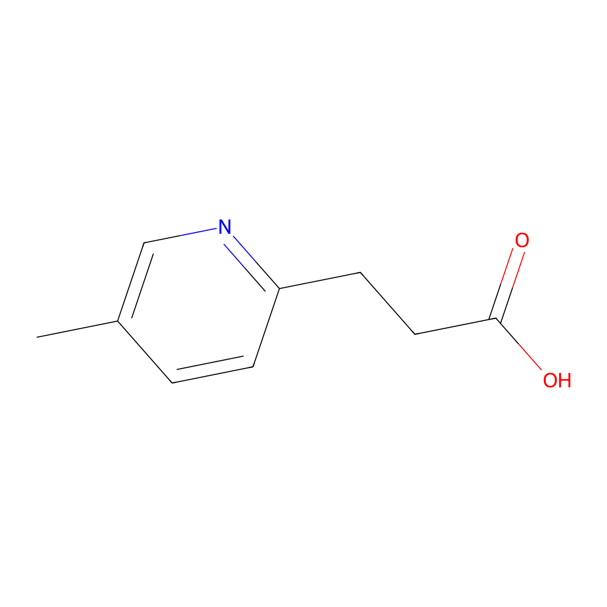 3-(5-Methylpyridin-2-yl)propanoic acid molecular structure, CAS 1256786-83-0