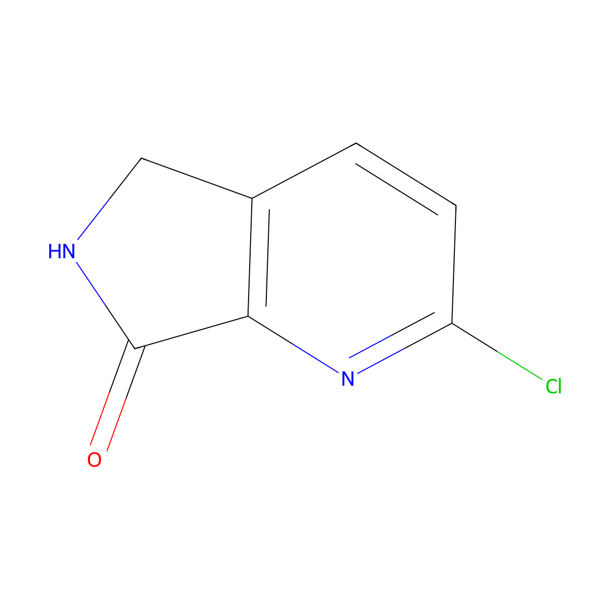 2-chloro-5H-pyrrolo[3,4-b]pyridin-7(6H)-one molecular structure, CAS 1256786-85-2