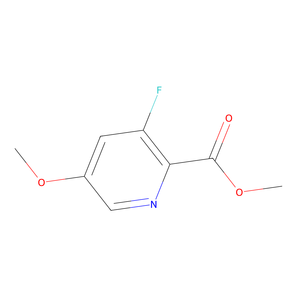 Methyl 3-fluoro-5-methoxypicolinate molecular structure, CAS 1256787-03-7