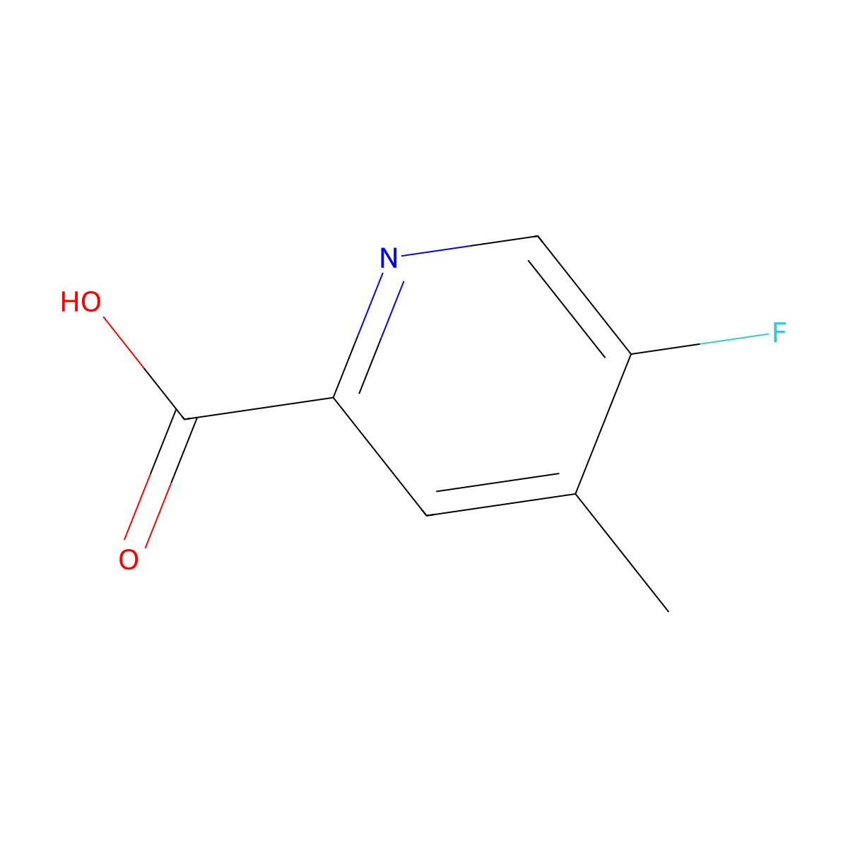 5-Fluoro-4-methylpyridine-2-carboxylic acid molecular structure, CAS 1256787-05-9