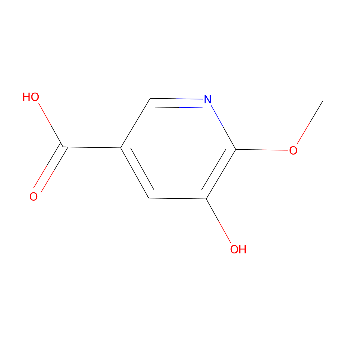 5-Hydroxy-6-methoxynicotinic acid molecular structure, CAS 1256787-06-0