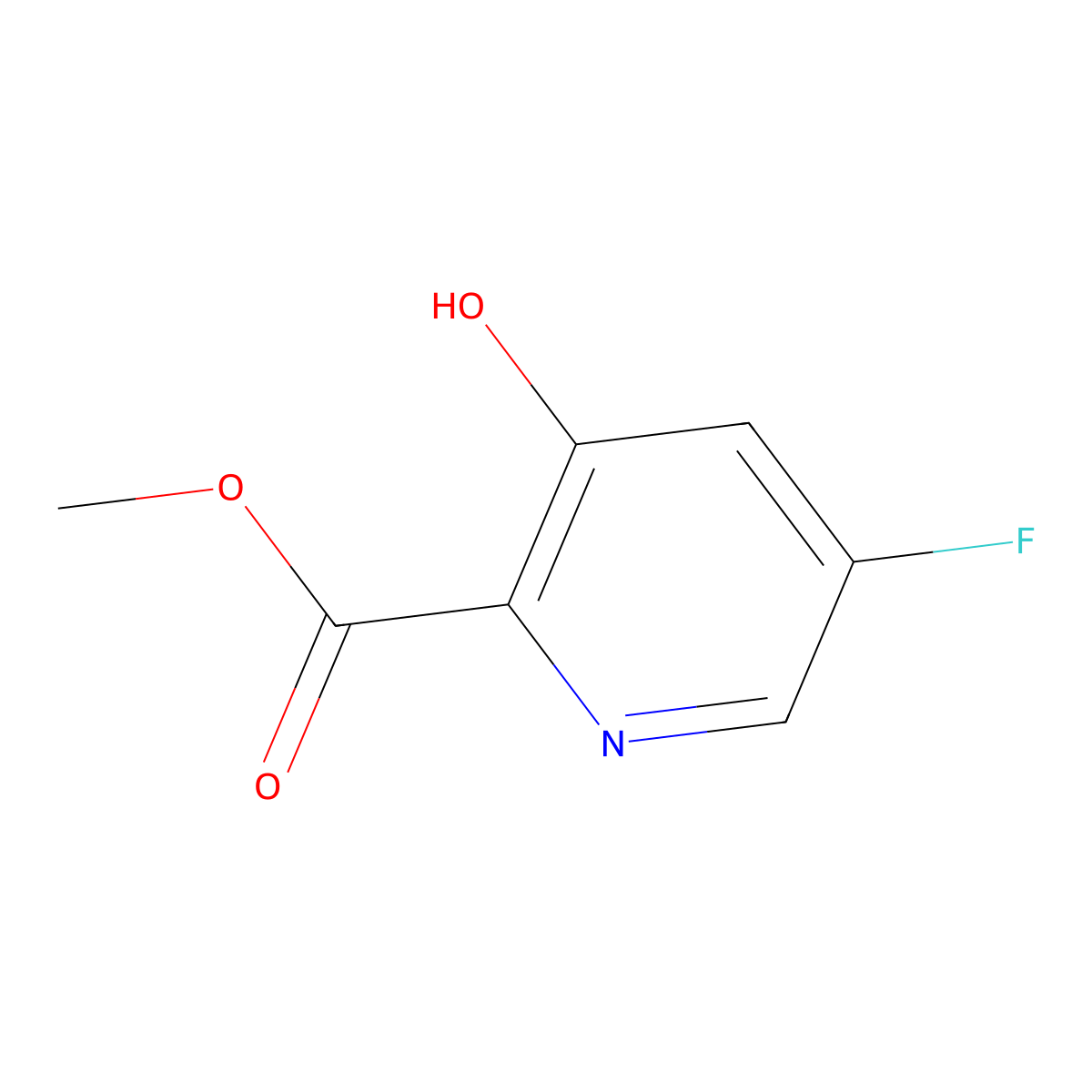 Methyl 5-fluoro-3-hydroxypicolinate molecular structure, CAS 1256787-11-7