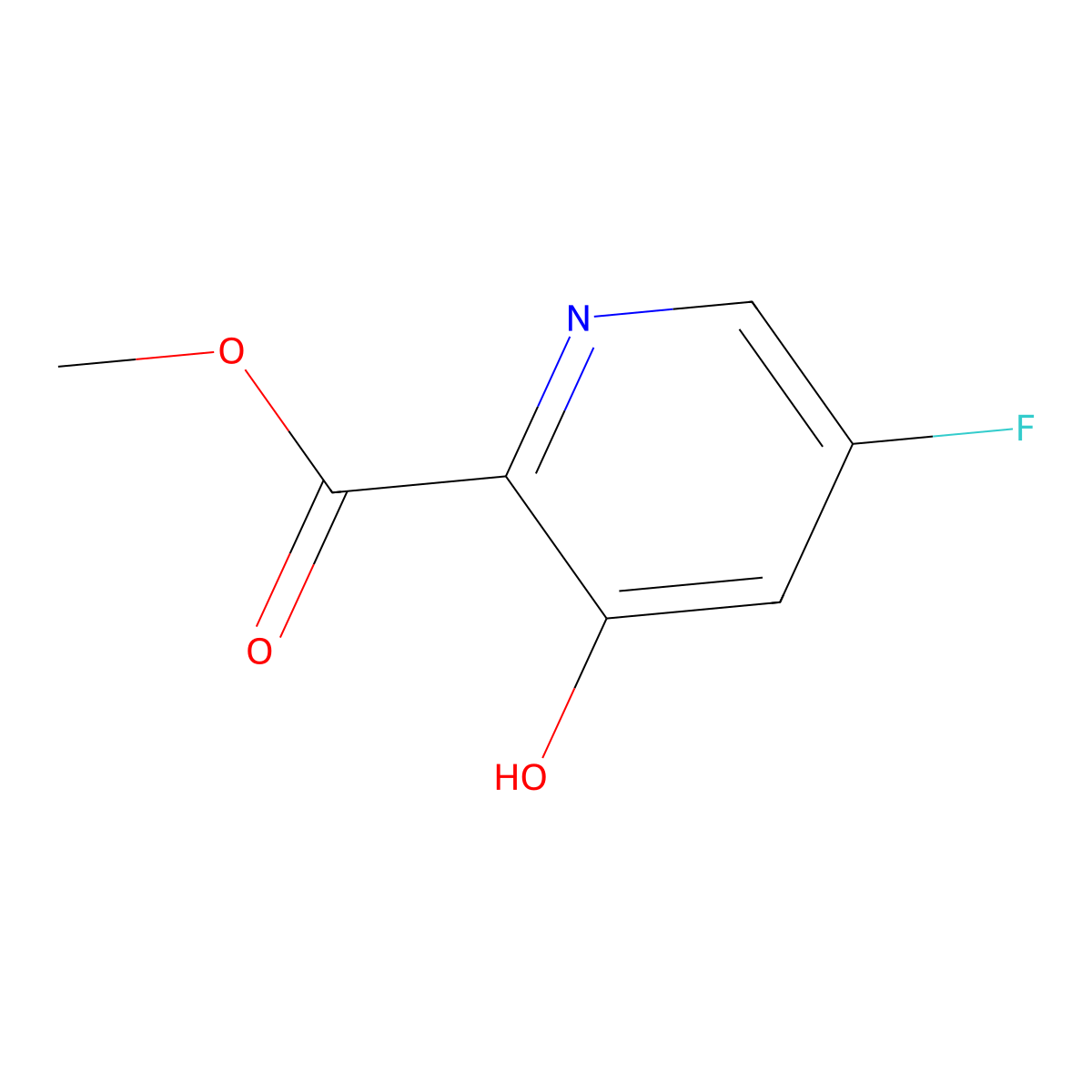 Methyl 5-fluoro-3-hydroxypicolinate molecular structure, CAS 1256787-11-7