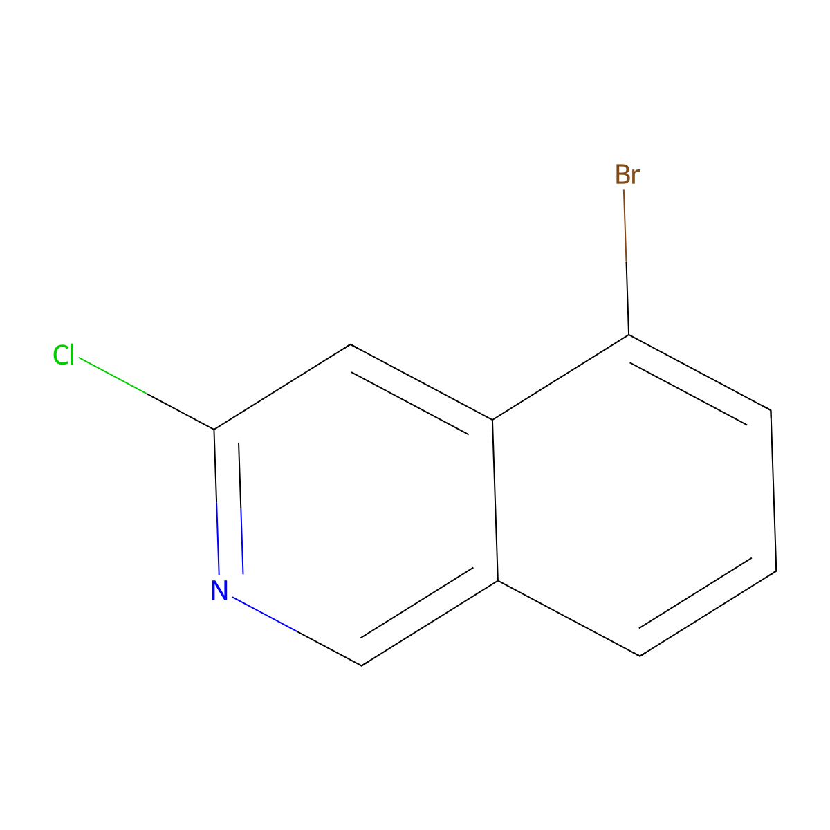 5-Bromo-3-chloroisoquinoline molecular structure, CAS 1256787-17-3