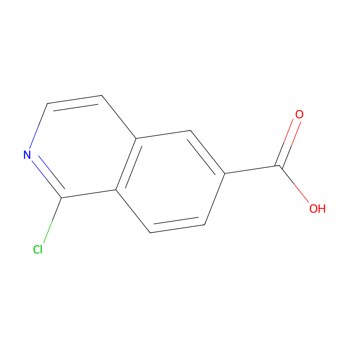 1-Chloroisoquinoline-6-carboxylic acid molecular structure, CAS 1256787-42-4