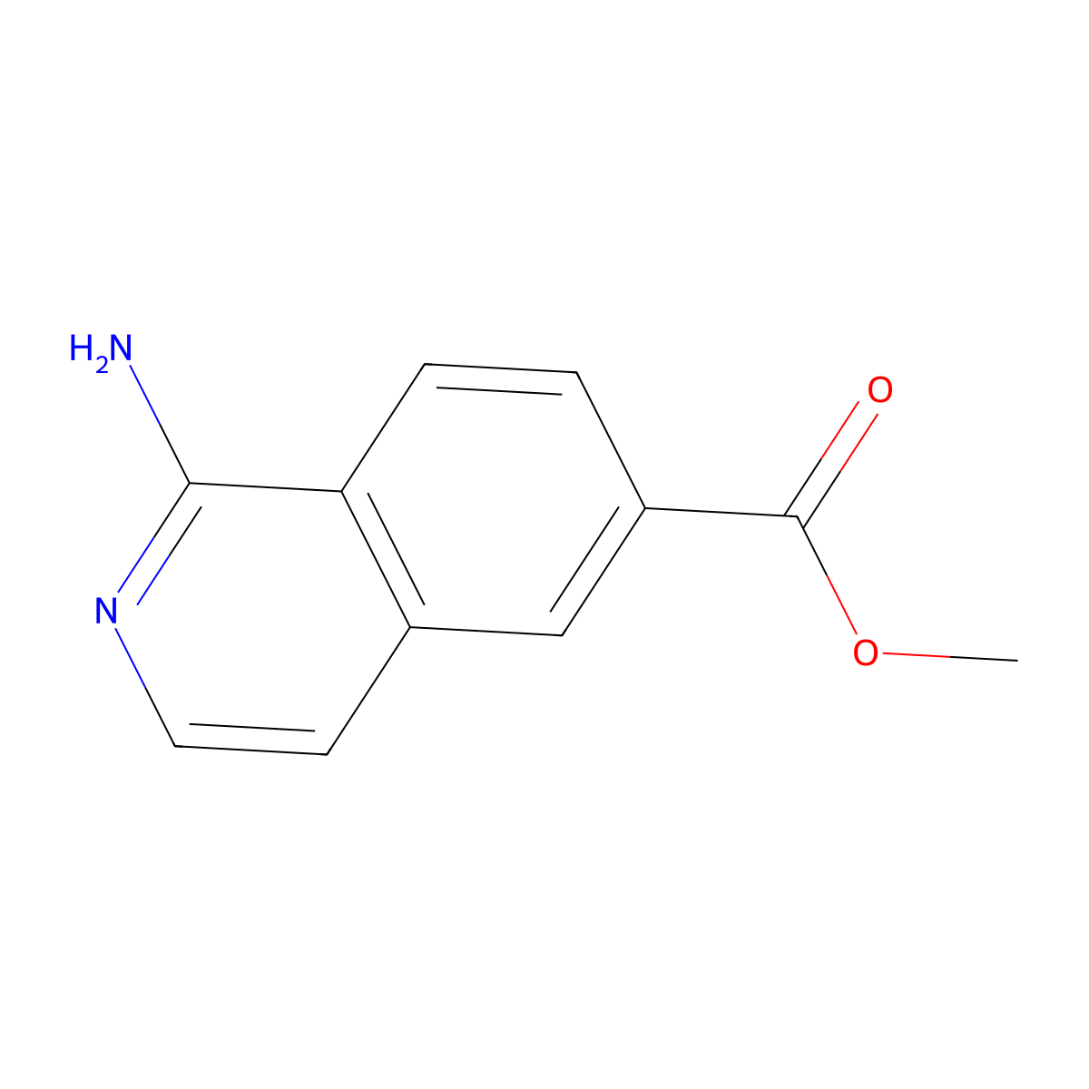Methyl 1-aminoisoquinoline-6-carboxylate molecular structure, CAS 1256787-46-8