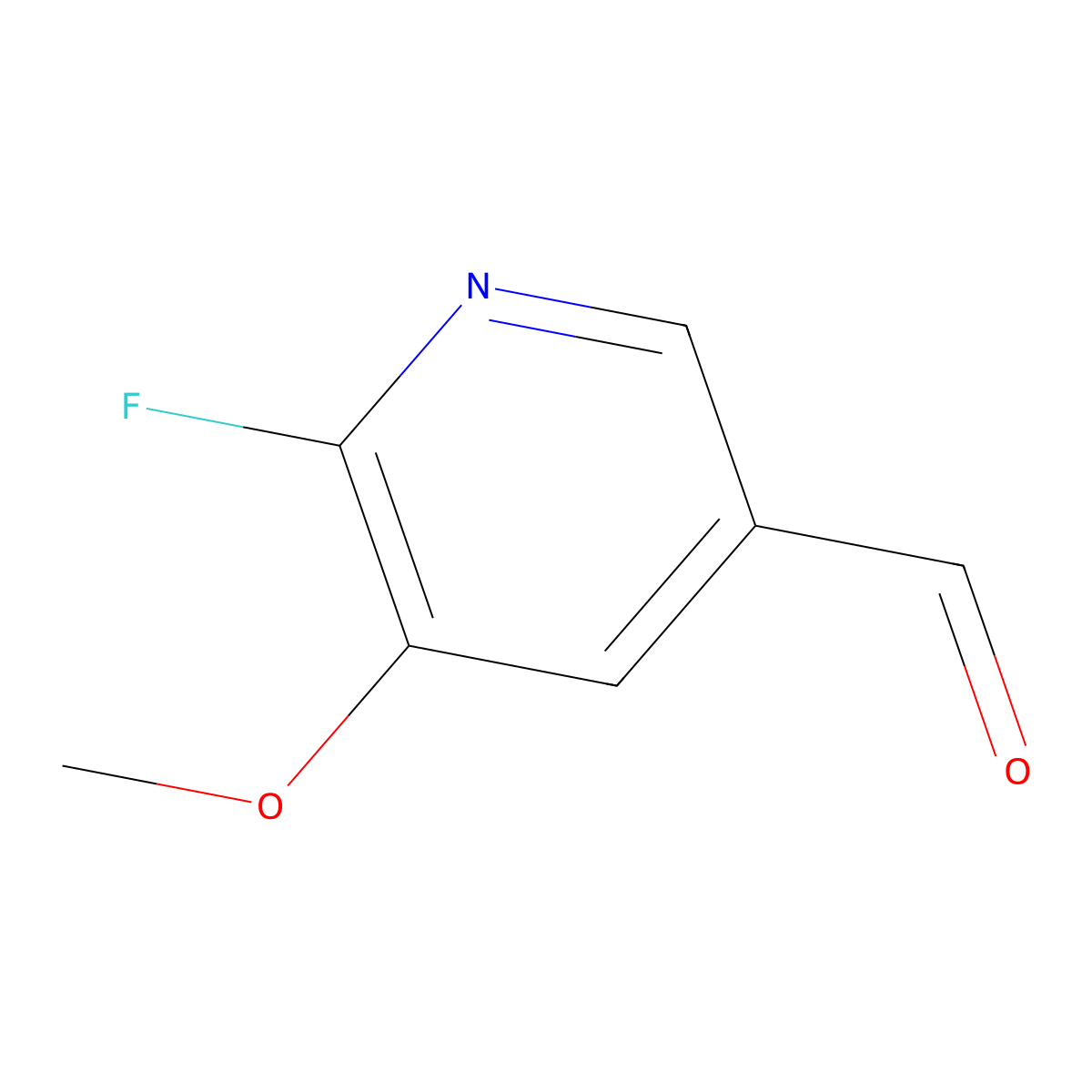 2-Fluoro-3-methoxypyridine-5-carbaldehyde molecular structure, CAS 1256787-60-6
