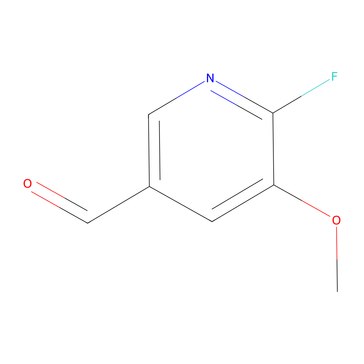 2-Fluoro-3-methoxypyridine-5-carbaldehyde molecular structure, CAS 1256787-60-6