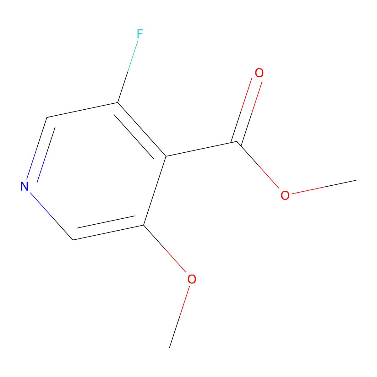 Methyl 3-fluoro-5-methoxyisonicotinate molecular structure, CAS 1256787-69-5