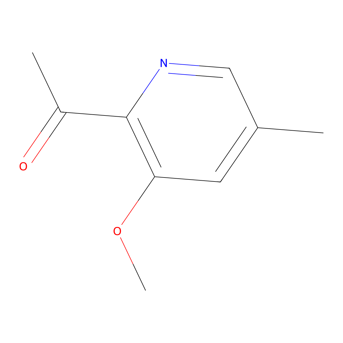 1-(3-Methoxy-5-methylpyridin-2-yl)ethanone molecular structure, CAS 1256787-74-2