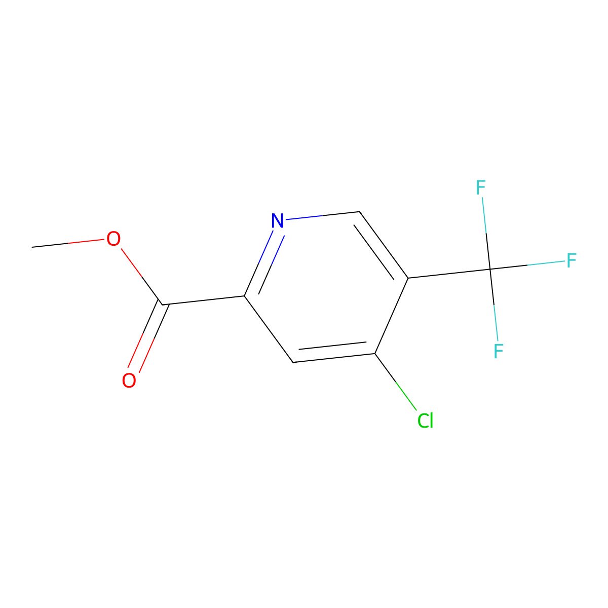 Methyl 4-chloro-5-(trifluoromethyl)picolinate molecular structure, CAS 1256787-89-9