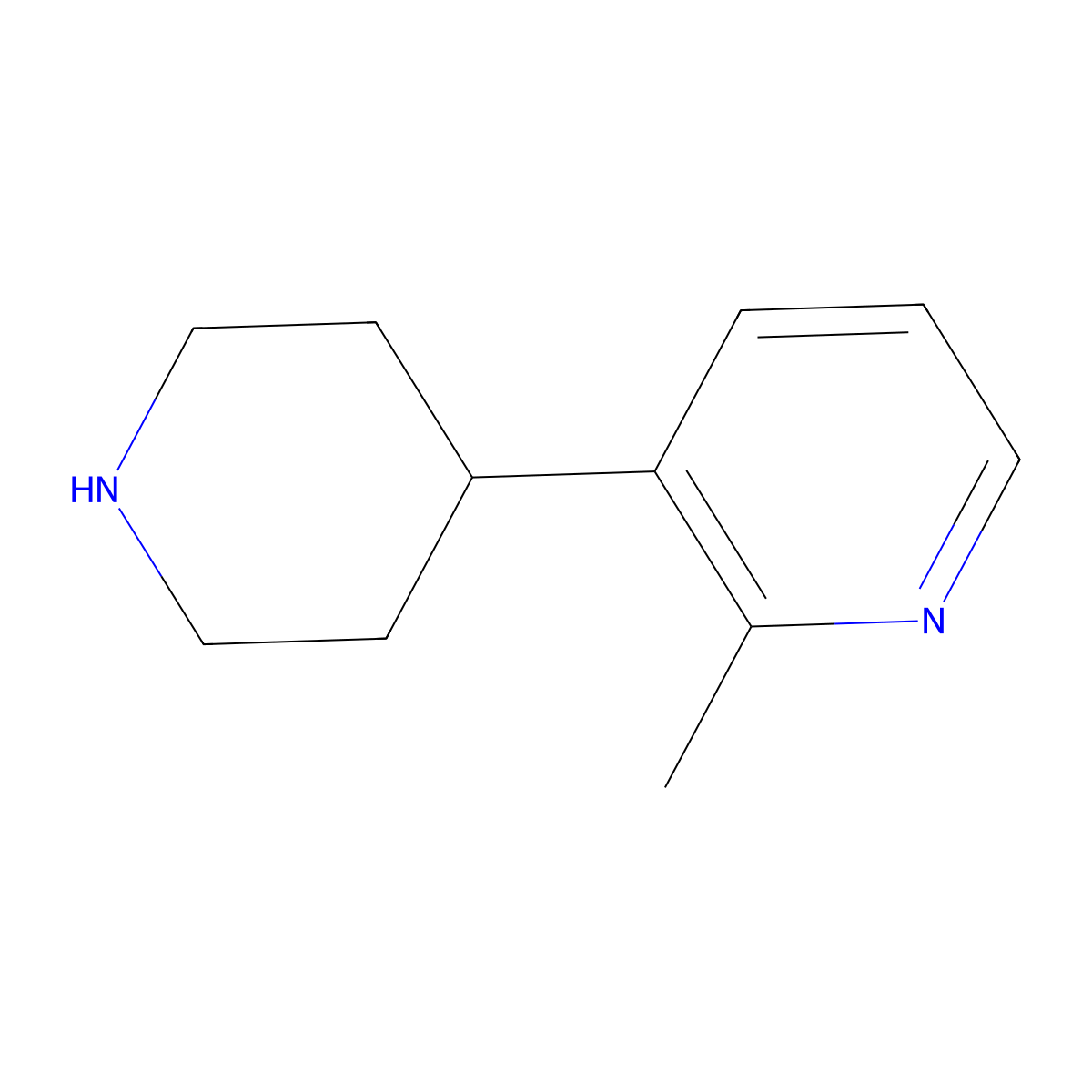 2-Methyl-3-(piperidin-4-yl)pyridine molecular structure, CAS 1256787-95-7