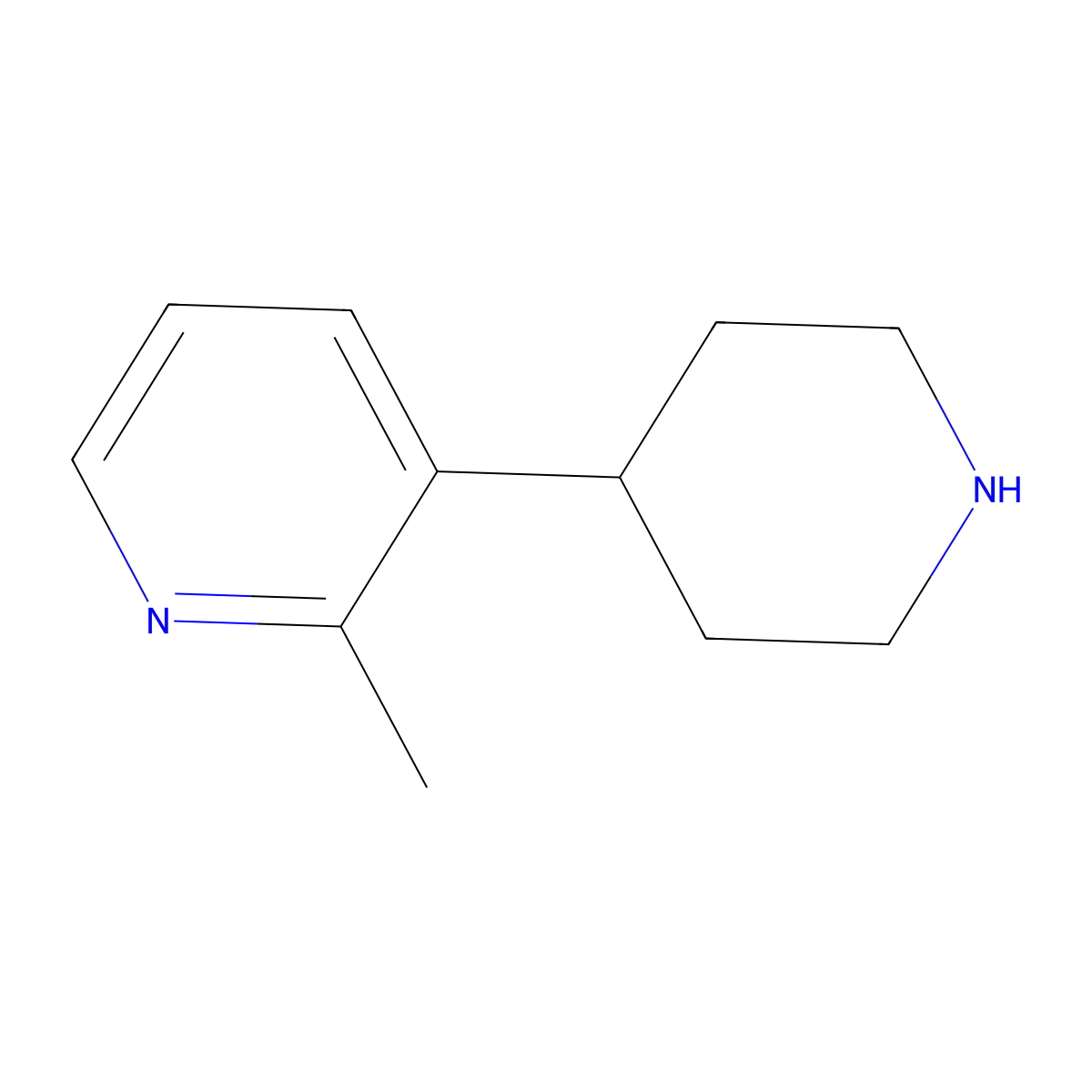 2-Methyl-3-(piperidin-4-yl)pyridine molecular structure, CAS 1256787-95-7