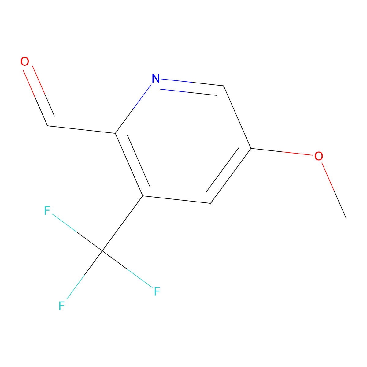 5-Methoxy-3-(trifluoromethyl)picolinaldehyde molecular structure, CAS 1256788-00-7