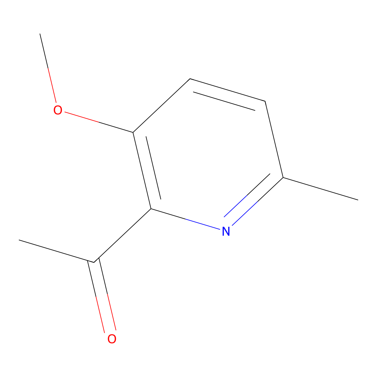 1-(3-Methoxy-6-methylpyridin-2-YL)ethan-1-one molecular structure, CAS 1256788-15-4