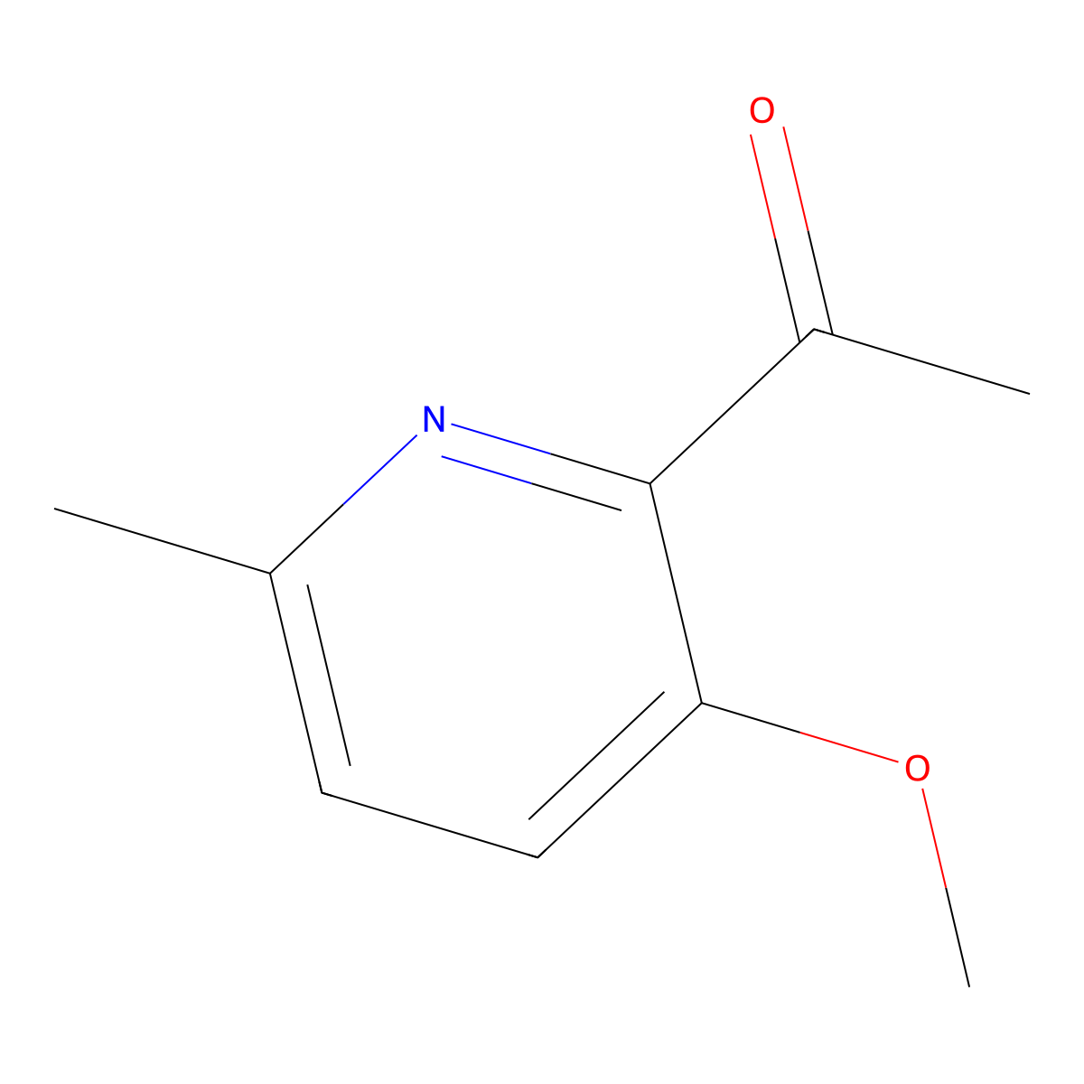 1-(3-Methoxy-6-methylpyridin-2-YL)ethan-1-one molecular structure, CAS 1256788-15-4