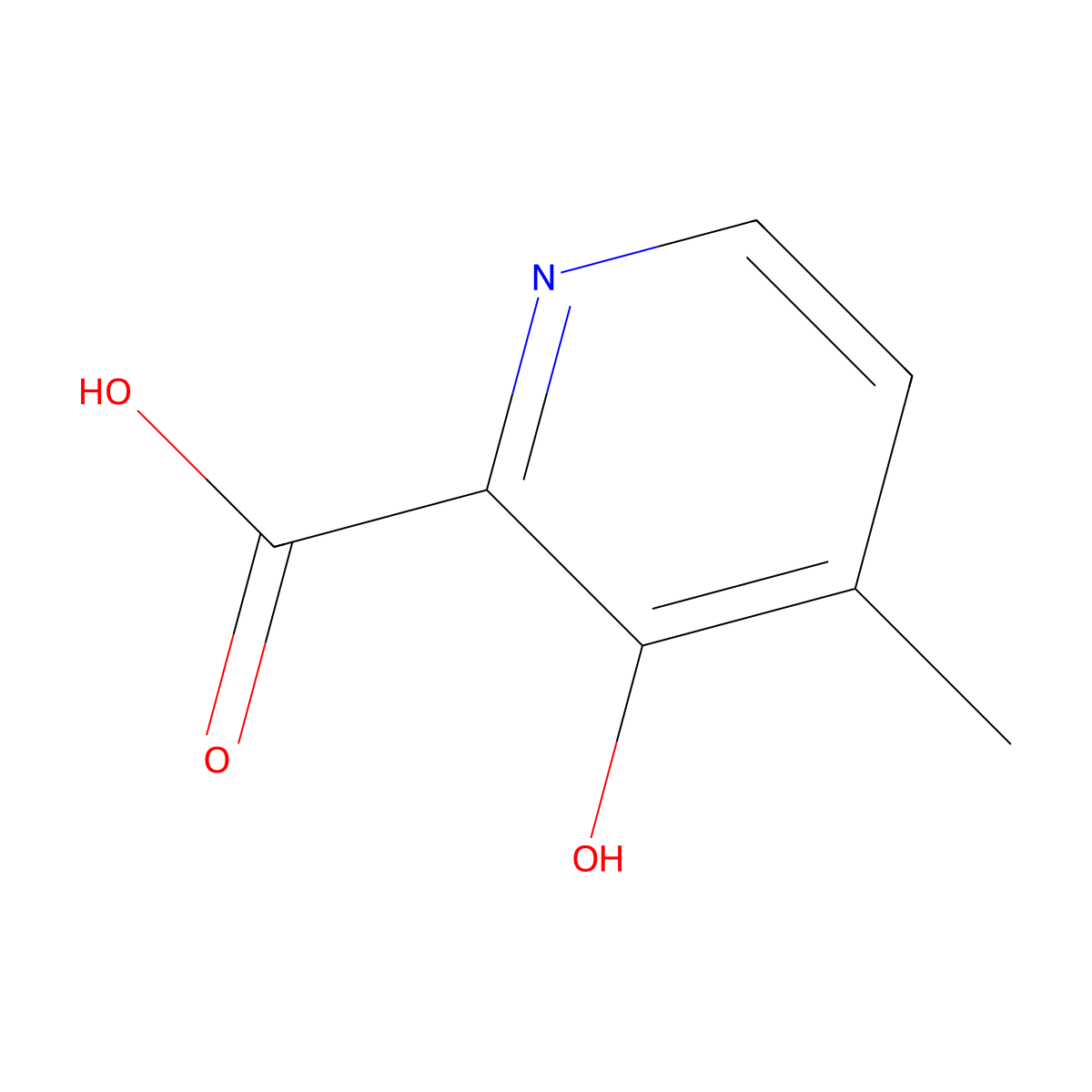 3-Hydroxy-4-methylpyridine-2-carboxylic acid molecular structure, CAS 1256788-22-3