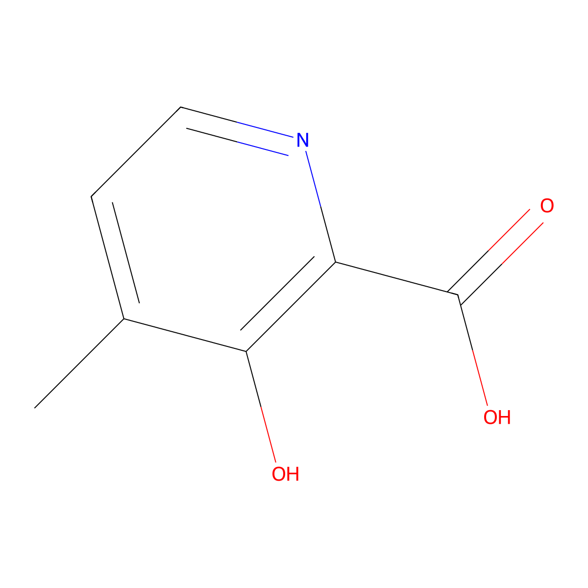 3-Hydroxy-4-methylpyridine-2-carboxylic acid molecular structure, CAS 1256788-22-3
