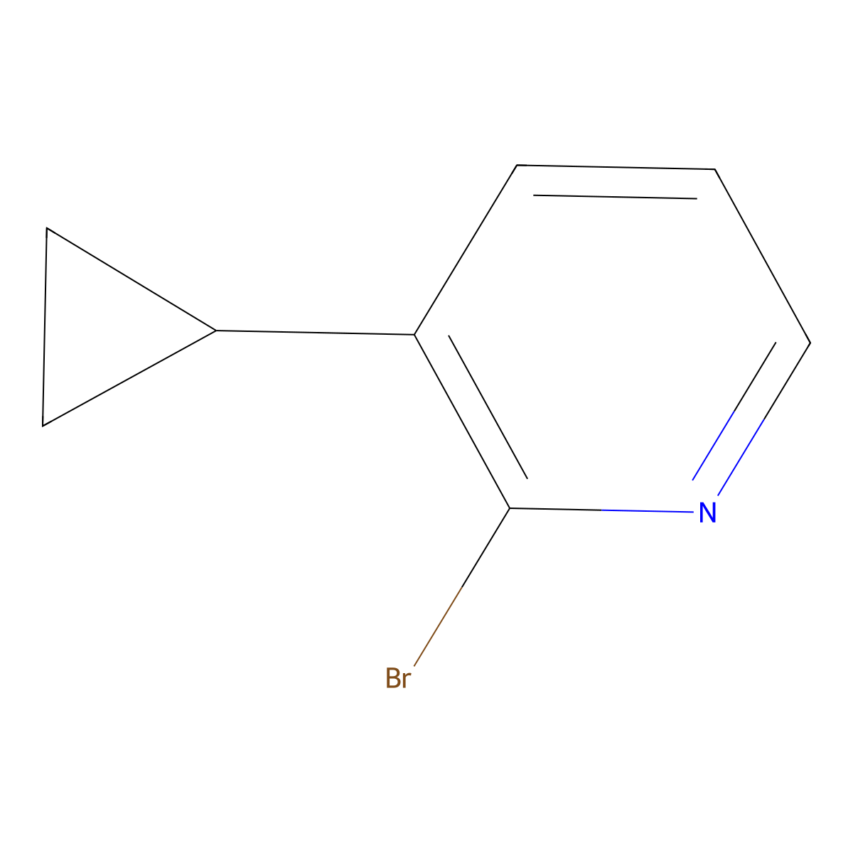 2-Bromo-3-cyclopropylpyridine molecular structure, CAS 1256788-23-4