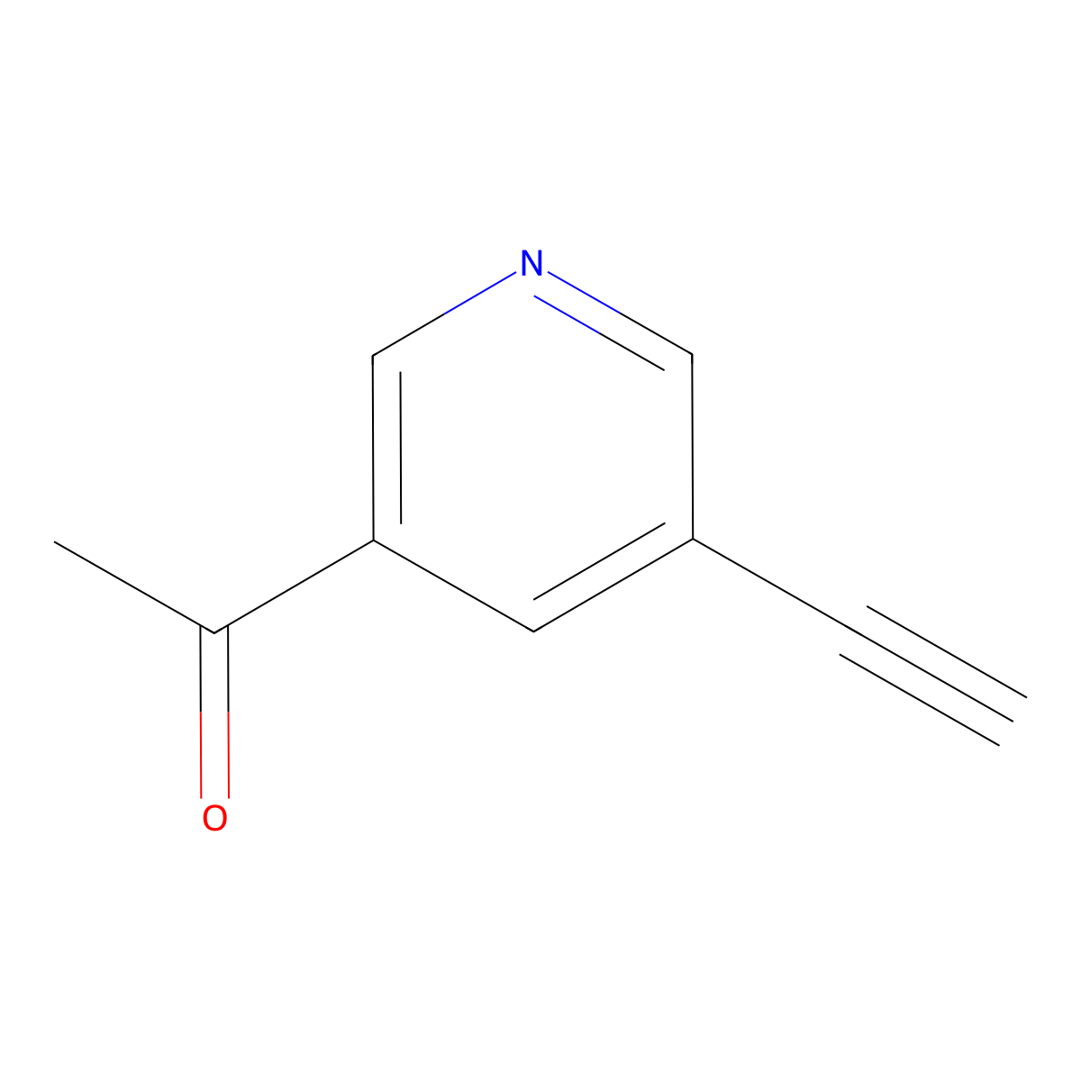 Ethanone, 1-(5-ethynyl-3-pyridinyl)- molecular structure, CAS 1256788-24-5