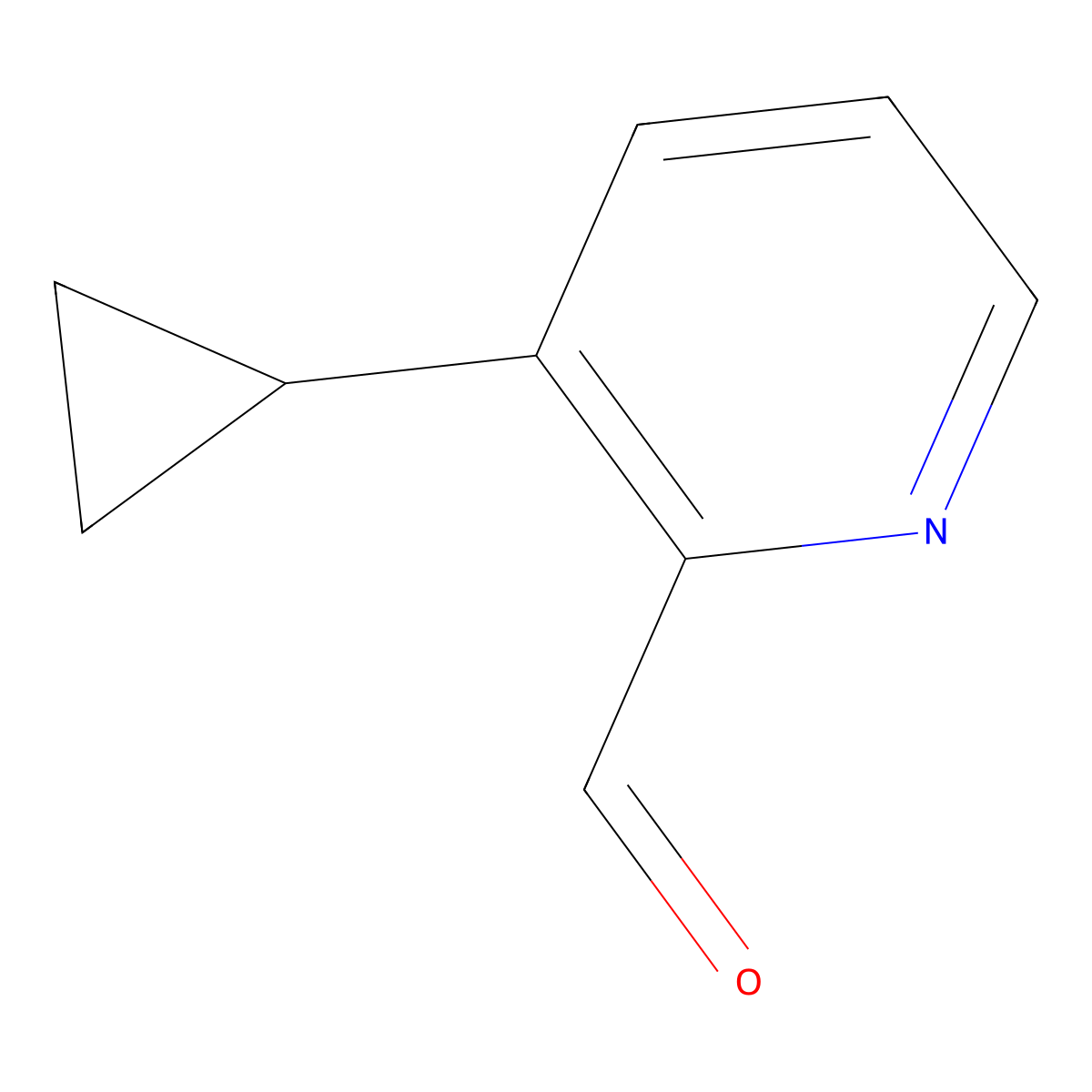 3-Cyclopropylpicolinaldehyde molecular structure, CAS 1256788-26-7