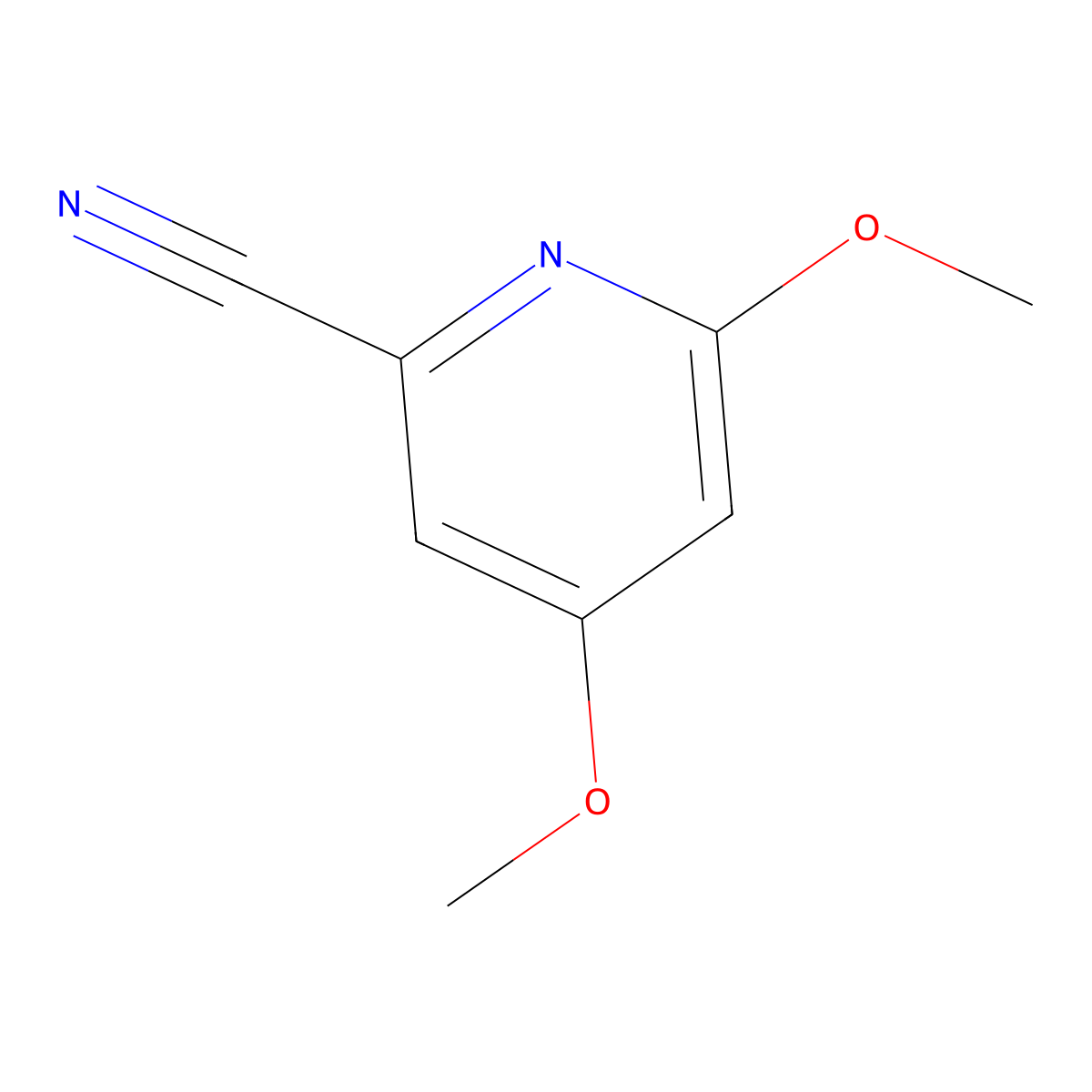 4,6-Dimethoxypicolinonitrile molecular structure, CAS 1256788-34-7