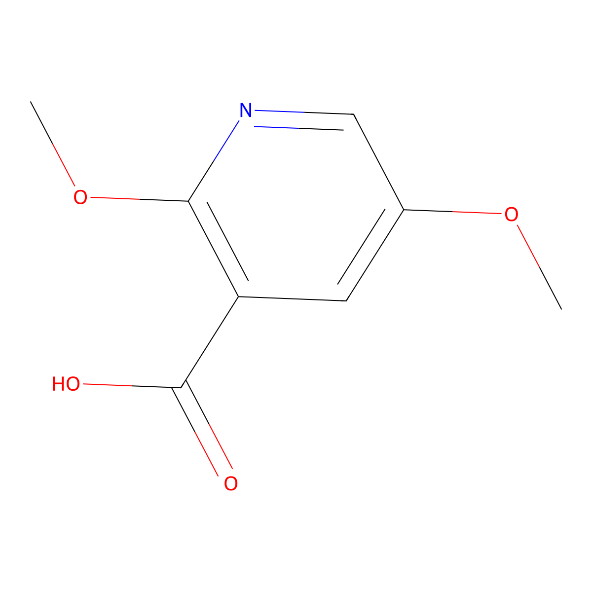 2,5-Dimethoxynicotinic acid molecular structure, CAS 1256788-45-0