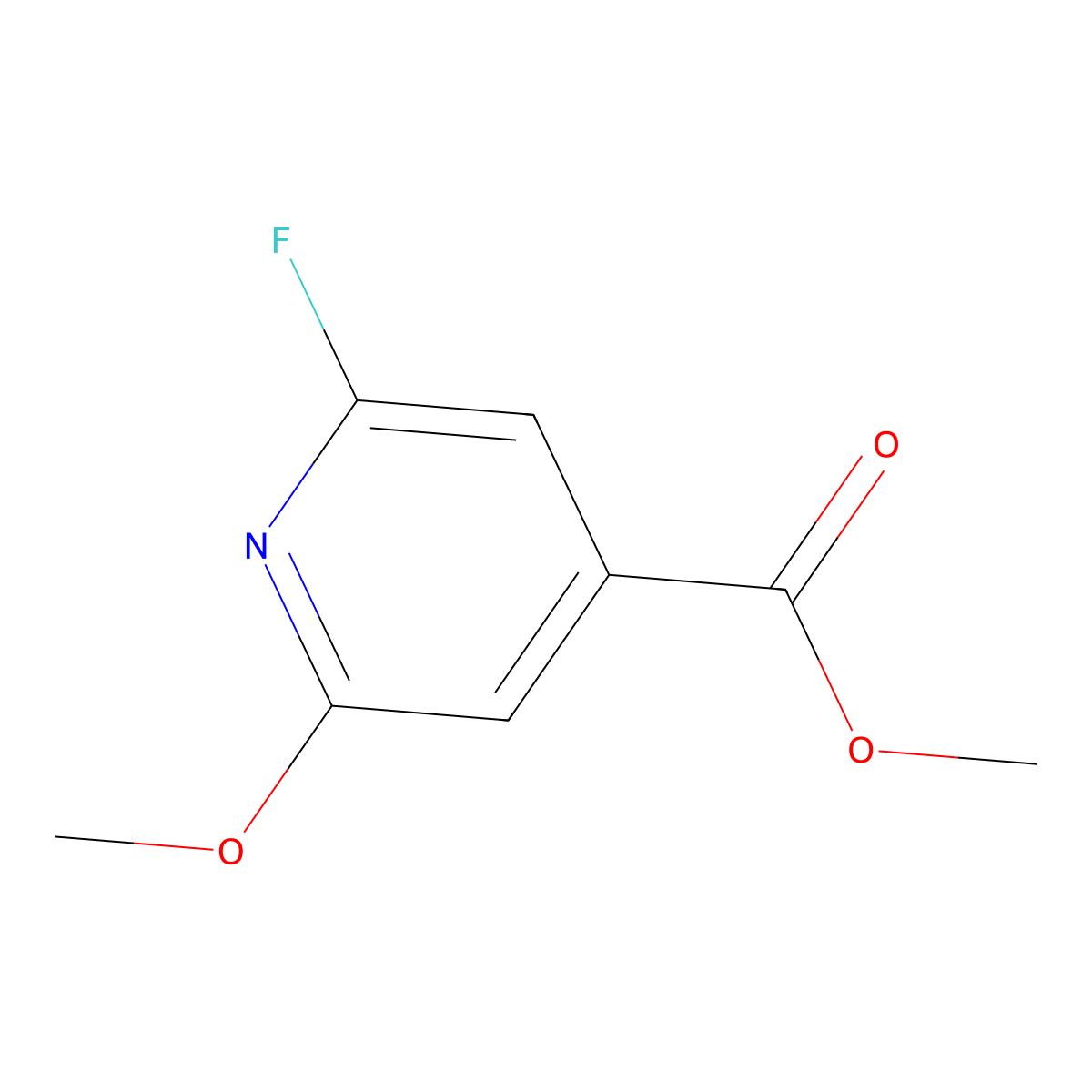 Methyl 2-fluoro-6-methoxyisonicotinate molecular structure, CAS 1256788-56-3