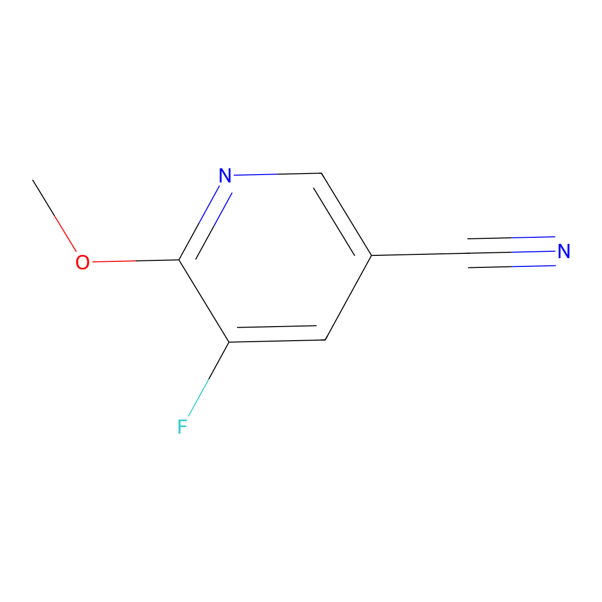 5-Fluoro-6-methoxynicotinonitrile molecular structure, CAS 1256788-78-9