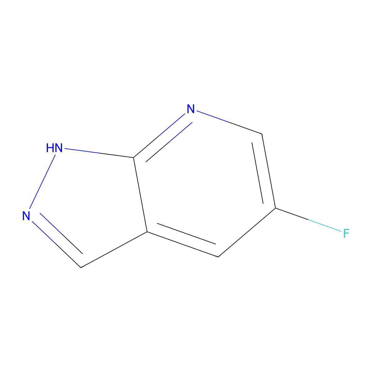 5-Fluoro-1H-pyrazolo[3,4-B]pyridine molecular structure, CAS 1256788-84-7