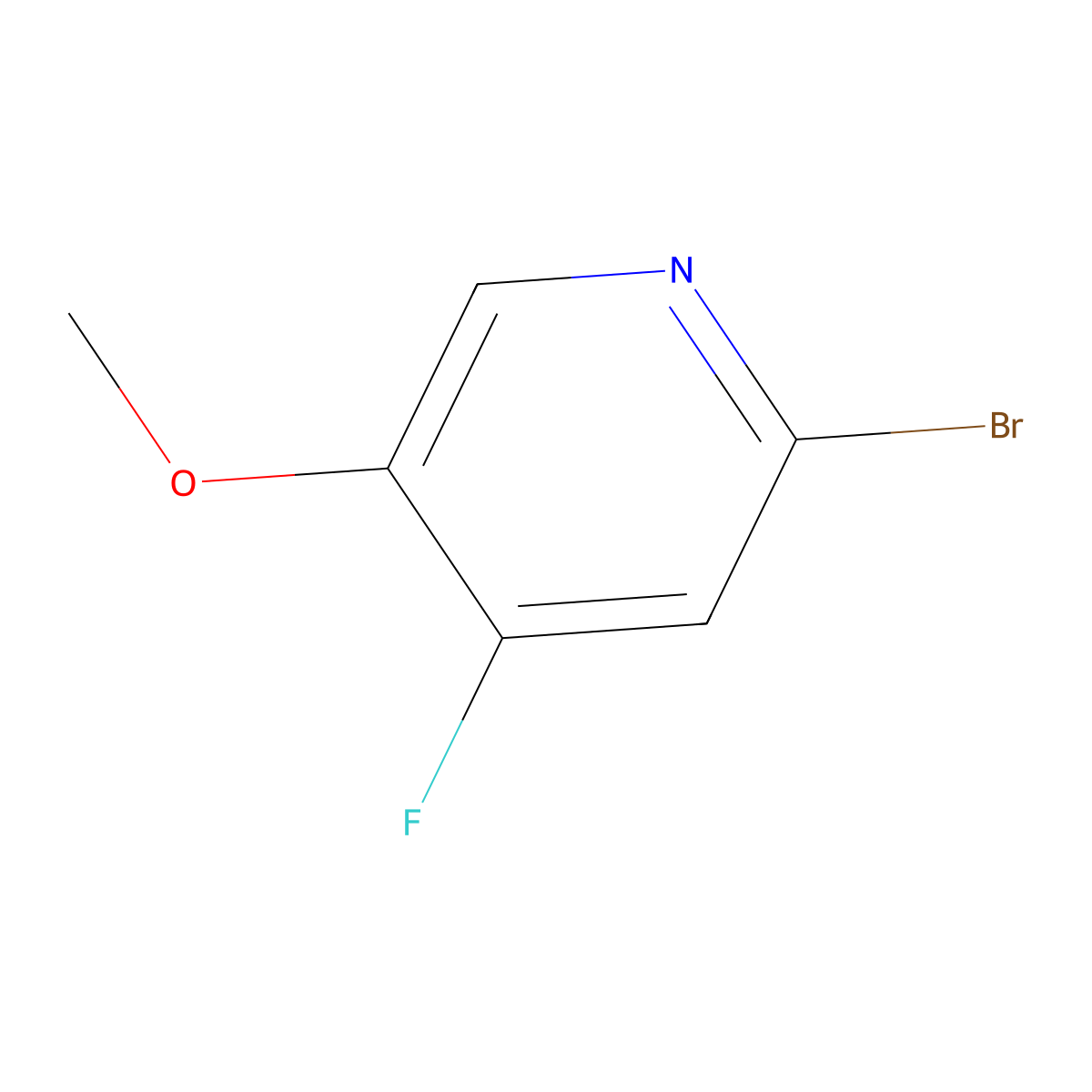 2-Bromo-4-fluoro-5-methoxypyridine molecular structure, CAS 1256789-02-2