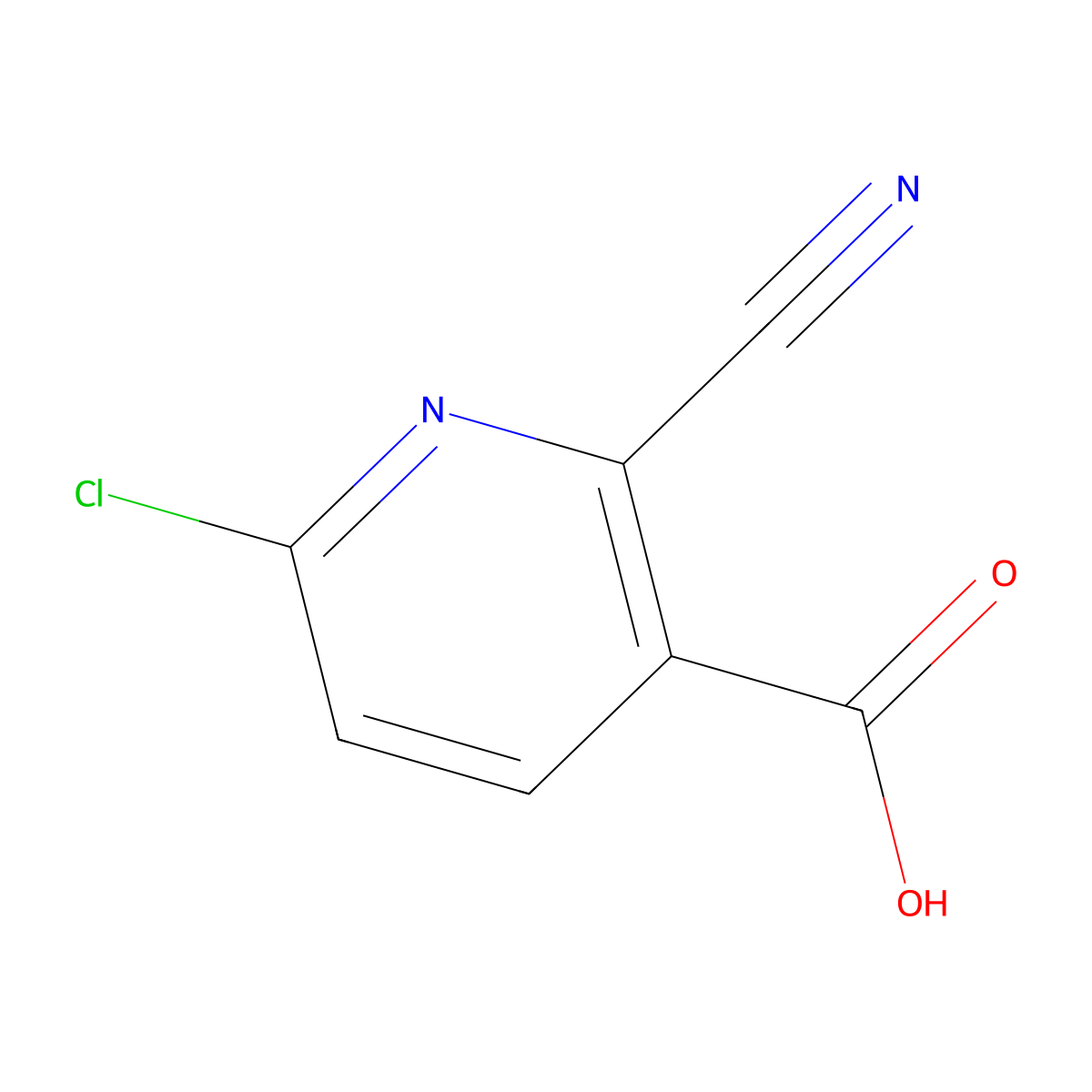 6-Chloro-2-cyanonicotinic acid molecular structure, CAS 1256789-13-5