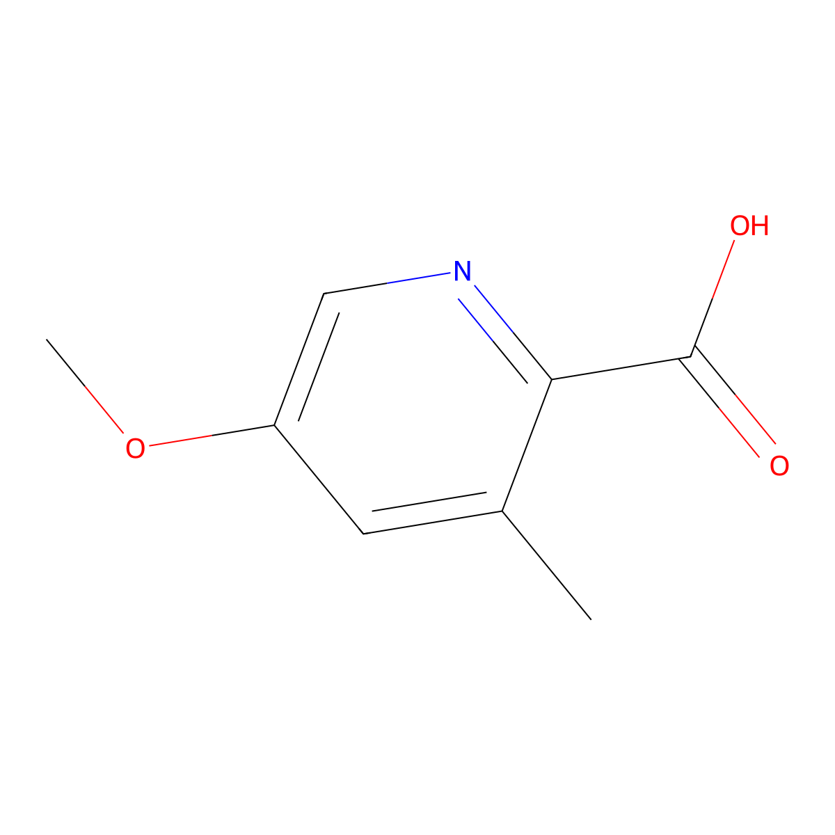 5-Methoxy-3-methylpicolinic acid molecular structure, CAS 1256789-42-0