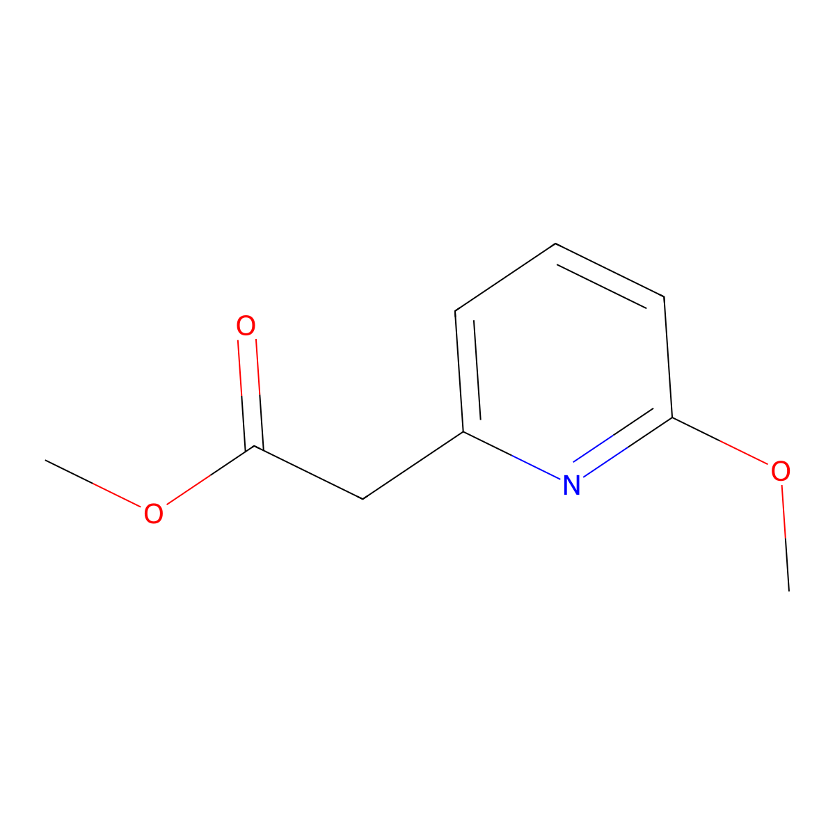 Methyl 2-(6-methoxypyridin-2-yl)acetate molecular structure, CAS 1256789-69-1