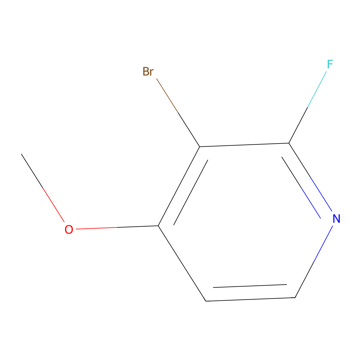 3-Bromo-2-fluoro-4-methoxypyridine molecular structure, CAS 1256789-70-4