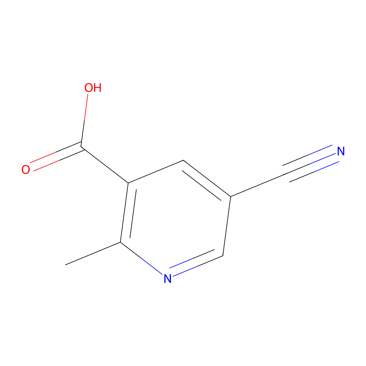 5-Cyano-2-methylnicotinic acid molecular structure, CAS 1256789-77-1