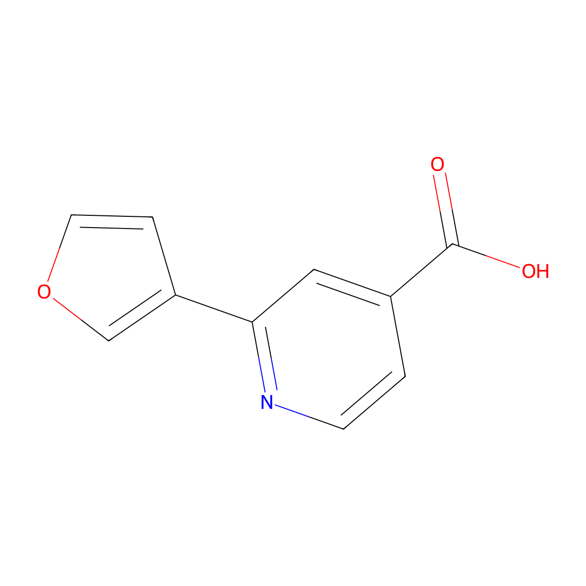 2-(Furan-3-yl)isonicotinic acid molecular structure, CAS 1256789-85-1