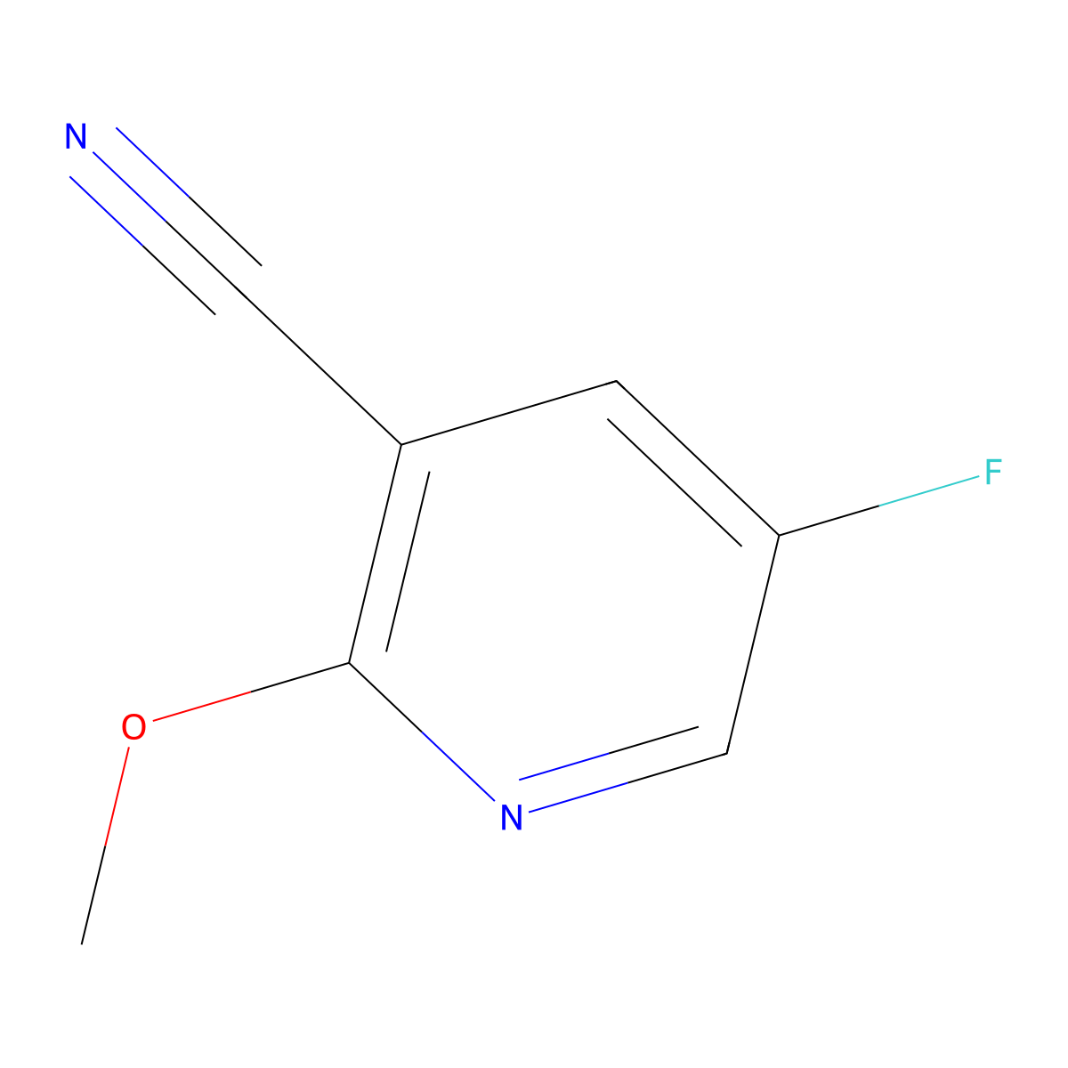 5-Fluoro-2-methoxynicotinonitrile molecular structure, CAS 1256789-86-2