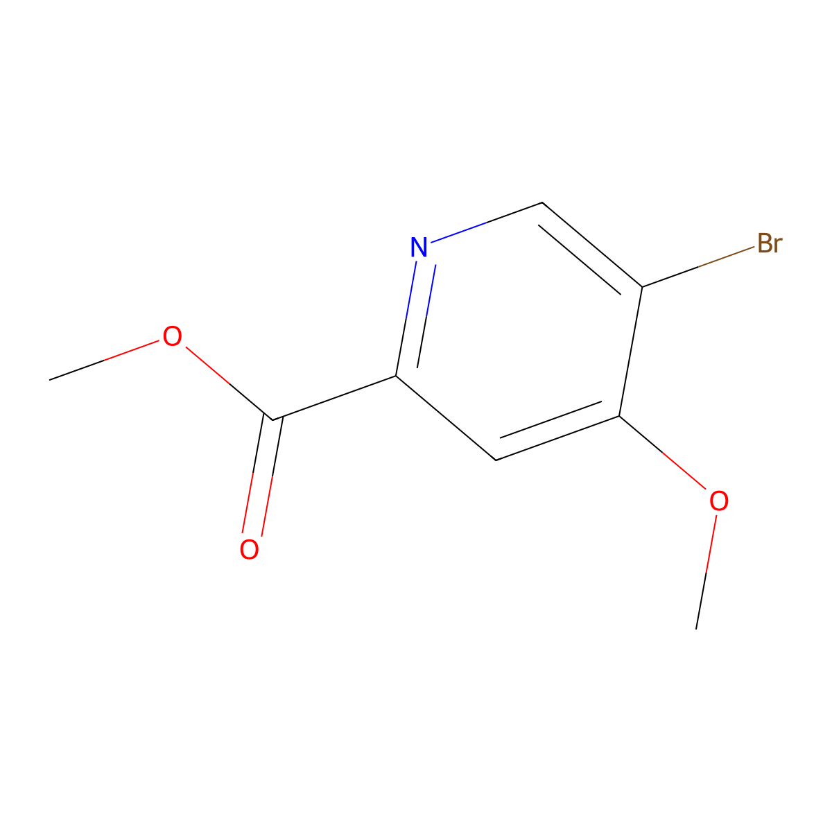 Methyl 5-bromo-4-methoxypyridine-2-carboxylate molecular structure, CAS 1256789-95-3