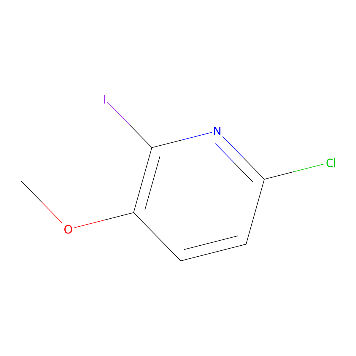 6-Chloro-2-iodo-3-methoxypyridine molecular structure, CAS 1256790-05-2